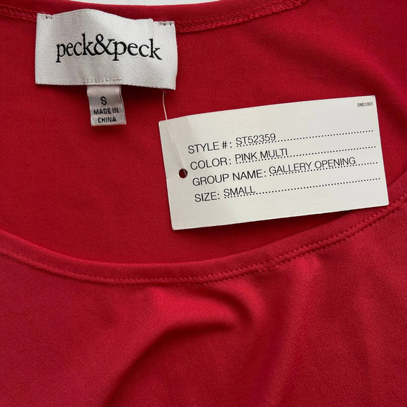 Peck & Peck Tank Top Gallery Opening Size Small Polyester Stretch Small Packable - Picture 4 of 5